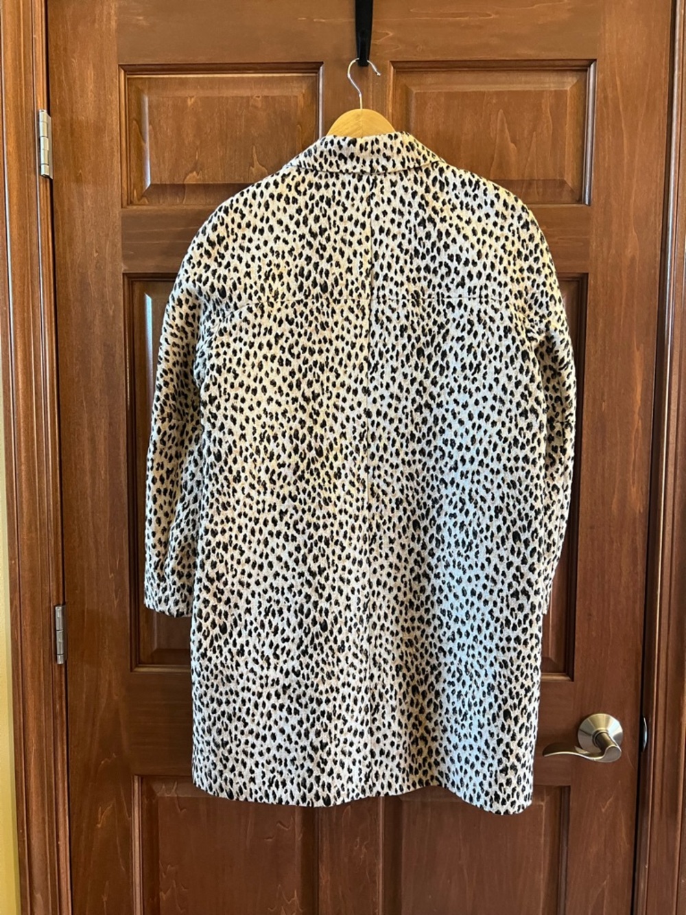 Diane Von Furstenberg Leopard Print Coat Duster Tan Black Size 12 - Picture 5 of 16